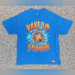 Vtg 2000s WWE Ryback Wake-up its Feeding Time Sided Print T-Shirt Size (XL)